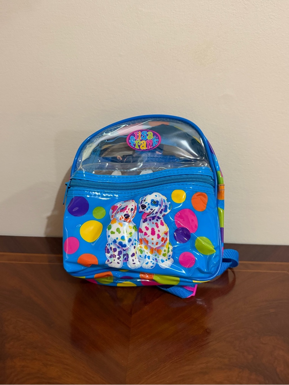 Lisa Frank Blue Polka Dot Dalmatian Kids Backpack